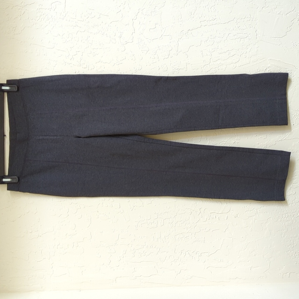LOFT Vintage Gray Ponte Knit Pull On Straight Leg Trouser Dress Pants